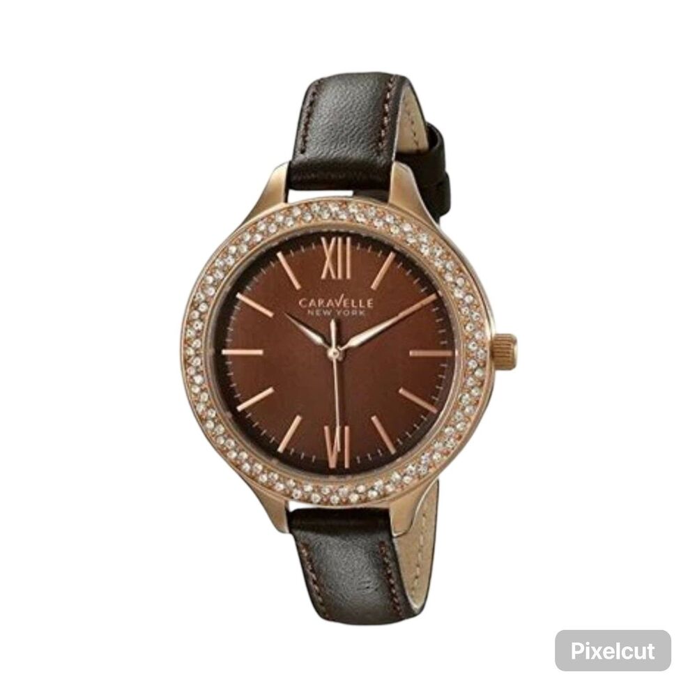 New In Box Caravelle New York Ladies Watch Champagne Dial
